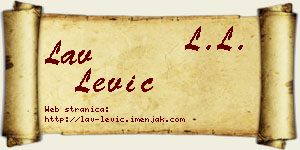 Lav Lević vizit kartica
